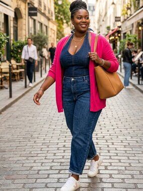 Talbots 3X Pink Girlfriend Cardigan - Soft Cotton Blend - Classic Preppy Layer